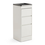 High-End 3-Drawer Salon Service Station - Professional Barber Cabinet with Stainless Steel Top Tray
