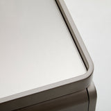 Luxury 4-Drawer Salon Station Cabinet - Professional Barber Storage Organizer with Rounded Edges & Recessed Top Tray