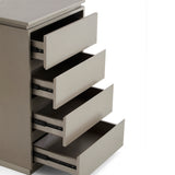 Modern 4-Drawer Barber Station Cabinet - Professional Salon Storage Organizer Unit for Tools & Supplies