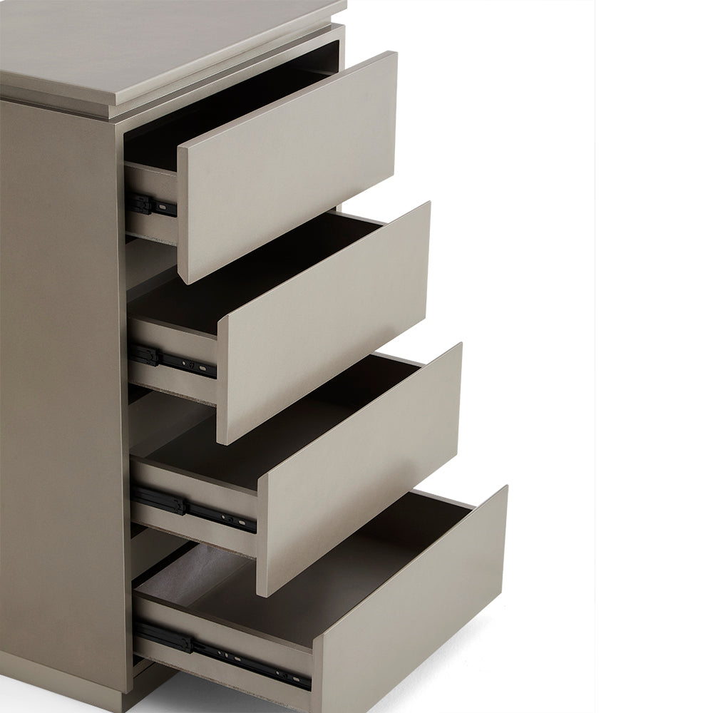 Modern 4-Drawer Barber Station Cabinet - Professional Salon Storage Organizer Unit for Tools & Supplies