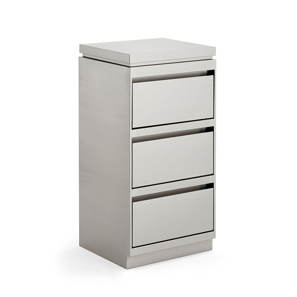 Deep-Storage 2-Drawer Salon Station - Premium Metal Barber Cabinet with High-Capacity Sliding Drawers & Seamless Minimalist Design