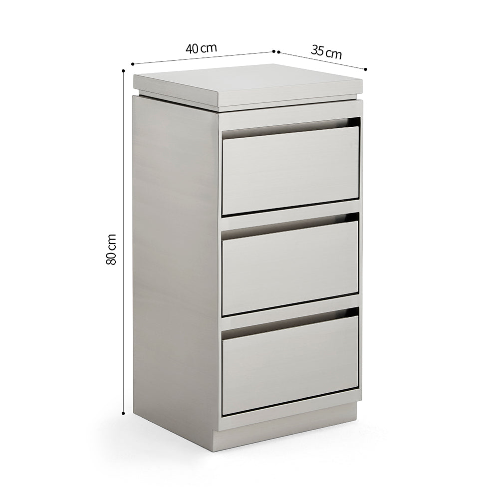 Deep-Storage 2-Drawer Salon Station - Premium Metal Barber Cabinet with High-Capacity Sliding Drawers & Seamless Minimalist Design