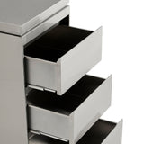 Deep-Storage 2-Drawer Salon Station - Premium Metal Barber Cabinet with High-Capacity Sliding Drawers & Seamless Minimalist Design