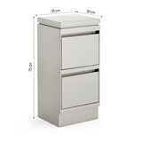 Deep-Storage 2-Drawer Salon Station - Premium Metal Barber Cabinet with High-Capacity Sliding Drawers & Seamless Minimalist Design