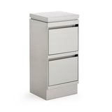 Deep-Storage 2-Drawer Salon Station - Premium Metal Barber Cabinet with High-Capacity Sliding Drawers & Seamless Minimalist Design