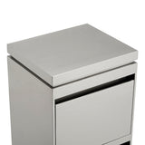 Deep-Storage 2-Drawer Salon Station - Premium Metal Barber Cabinet with High-Capacity Sliding Drawers & Seamless Minimalist Design