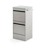Deep-Storage 2-Drawer Salon Station - Premium Metal Barber Cabinet with High-Capacity Sliding Drawers & Seamless Minimalist Design