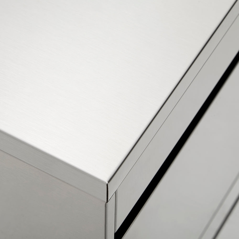 Deep-Storage 2-Drawer Salon Station - Premium Metal Barber Cabinet with High-Capacity Sliding Drawers & Seamless Minimalist Design