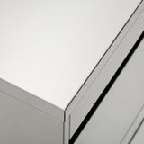 Deep-Storage 2-Drawer Salon Station - Premium Metal Barber Cabinet with High-Capacity Sliding Drawers & Seamless Minimalist Design