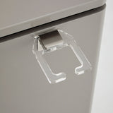 Sleek 3-Drawer Professional Barber Station - Minimalist Salon Cabinet with Rounded Edges & Transparent Side Tool Holder