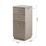 Classic 3-Drawer Salon Organizer - Professional Barber Station Cabinet with Chrome Handles & Acrylic Heat-Resistant Tool Holder