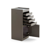 Elite 5-Tier Salon Service Station - Professional Barber Cabinet with Slim Multi-Drawer Organizer & Deep Storage Base