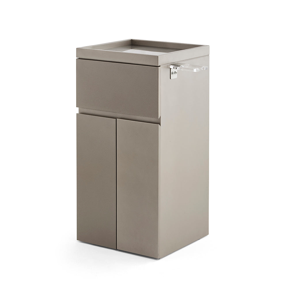 Premium Minimalist Barber Station Cabinet - Professional Salon Organizer with Large Storage Doors & Integrated Tool Holder