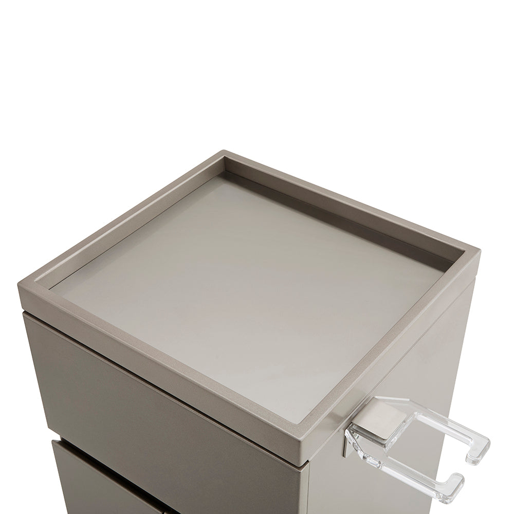 Premium Minimalist Barber Station Cabinet - Professional Salon Organizer with Large Storage Doors & Integrated Tool Holder