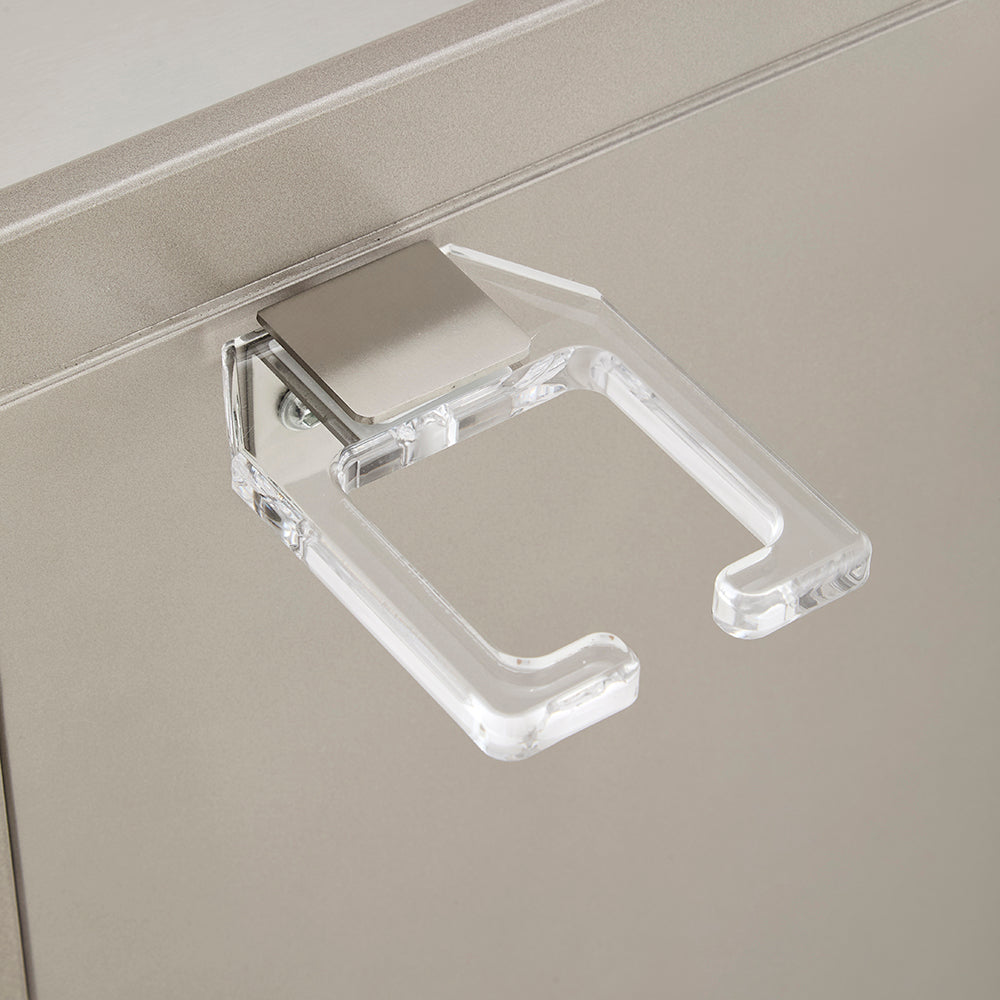 Premium Minimalist Barber Station Cabinet - Professional Salon Organizer with Large Storage Doors & Integrated Tool Holder