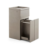 Premium Minimalist Barber Station Cabinet - Professional Salon Organizer with Large Storage Doors & Integrated Tool Holder