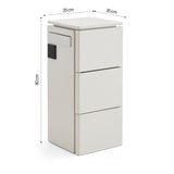 Modern 3-Drawer Salon Service Station - Professional Barber Cabinet with Integrated Power Outlets & Sleek Minimalist Design