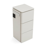 Modern 3-Drawer Salon Service Station - Professional Barber Cabinet with Integrated Power Outlets & Sleek Minimalist Design