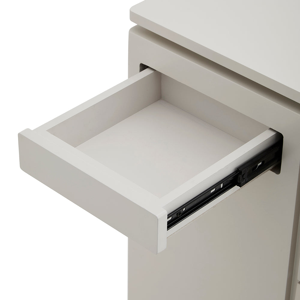 Modern 3-Drawer Salon Service Station - Professional Barber Cabinet with Integrated Power Outlets & Sleek Minimalist Design
