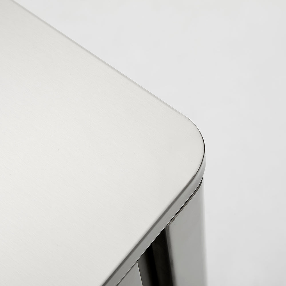 Ultra-Minimalist 3-Drawer Salon Station - Premium Seamless Metal Barber Cabinet with Hidden Pulls & Solid Storage Base