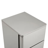 Ultra-Minimalist 3-Drawer Salon Station - Premium Seamless Metal Barber Cabinet with Hidden Pulls & Solid Storage Base