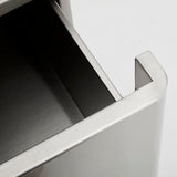 Ultra-Minimalist 3-Drawer Salon Station - Premium Seamless Metal Barber Cabinet with Hidden Pulls & Solid Storage Base