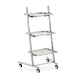 A-Frame Minimalist Salon Trolley - Professional 3-Tier Mobile Workstation with Open-Tier Shelves & 360° Rolling Casters