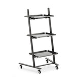 A-Frame Minimalist Salon Trolley - Professional 3-Tier Mobile Workstation with Open-Tier Shelves & 360° Rolling Casters