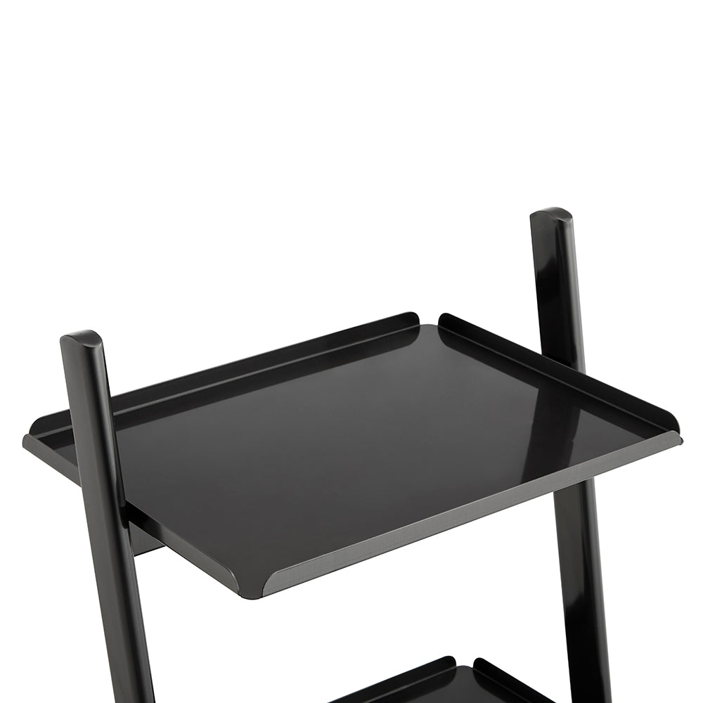 A-Frame Minimalist Salon Trolley - Professional 3-Tier Mobile Workstation with Open-Tier Shelves & 360° Rolling Casters