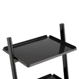 A-Frame Minimalist Salon Trolley - Professional 3-Tier Mobile Workstation with Open-Tier Shelves & 360° Rolling Casters