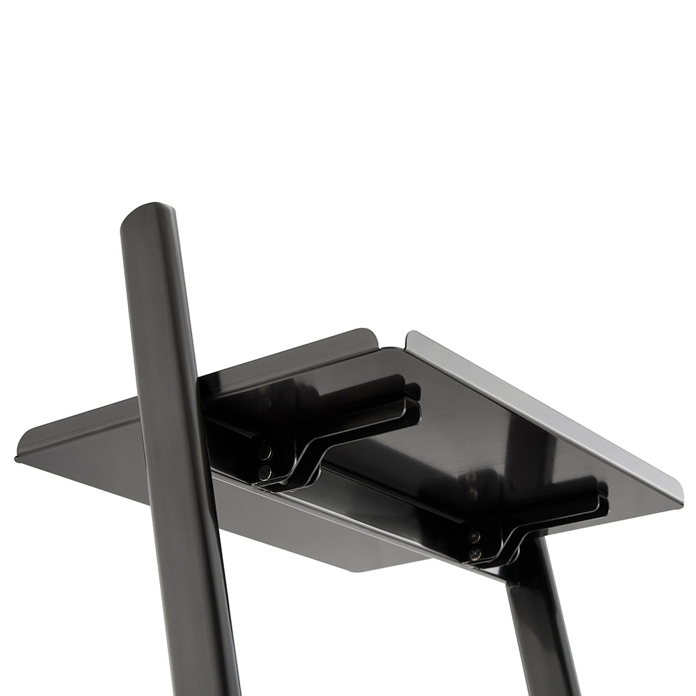 A-Frame Minimalist Salon Trolley - Professional 3-Tier Mobile Workstation with Open-Tier Shelves & 360° Rolling Casters