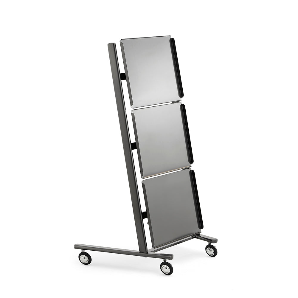 A-Frame Minimalist Salon Trolley - Professional 3-Tier Mobile Workstation with Open-Tier Shelves & 360° Rolling Casters