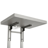 Professional All-Metal Mobile Salon Trolley - Double-Tier Stainless Steel Service Cart with 360° Rotating Caster Wheels