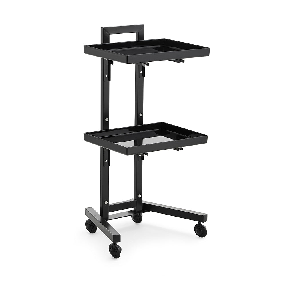 Professional Mobile Salon Trolley Cart - Heavy Duty Barber Service Tray with 360° Rotating Wheels