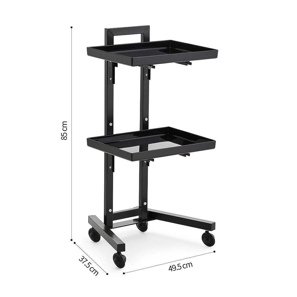 Professional Mobile Salon Trolley Cart - Heavy Duty Barber Service Tray with 360° Rotating Wheels