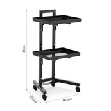 Professional Mobile Salon Trolley Cart - Heavy Duty Barber Service Tray with 360° Rotating Wheels