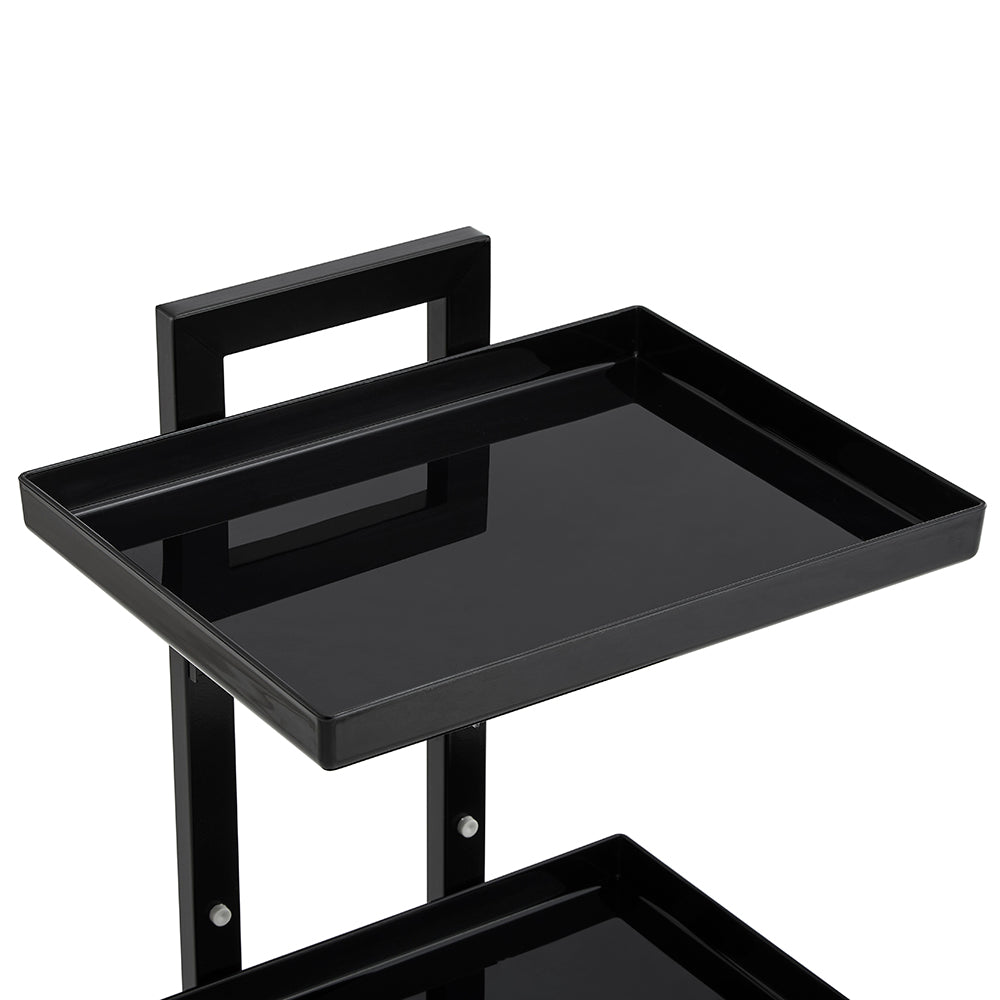 Professional Mobile Salon Trolley Cart - Heavy Duty Barber Service Tray with 360° Rotating Wheels
