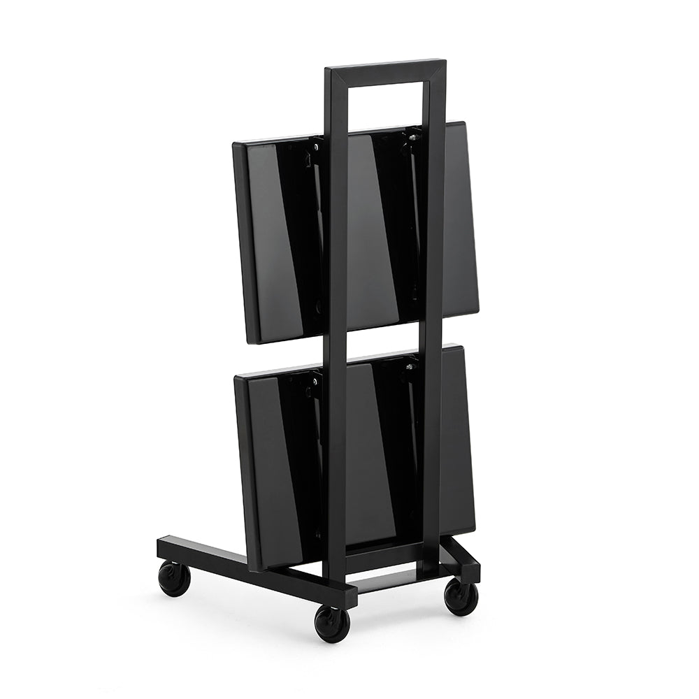 Professional Mobile Salon Trolley Cart - Heavy Duty Barber Service Tray with 360° Rotating Wheels