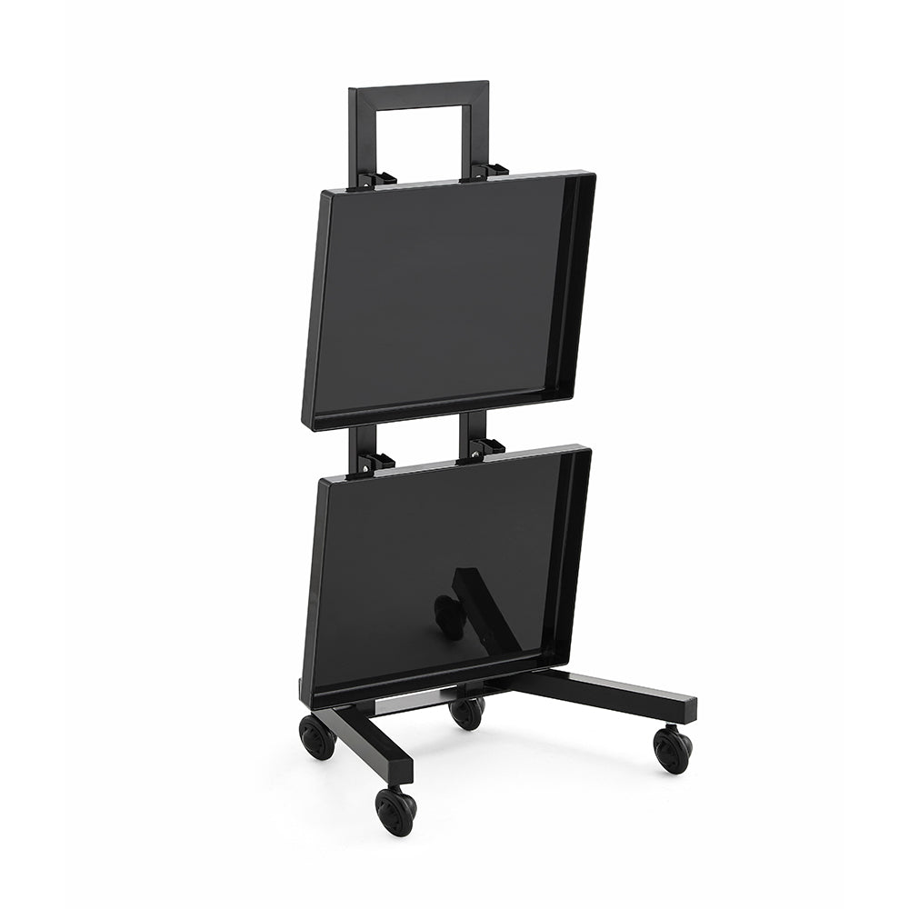 Professional Mobile Salon Trolley Cart - Heavy Duty Barber Service Tray with 360° Rotating Wheels