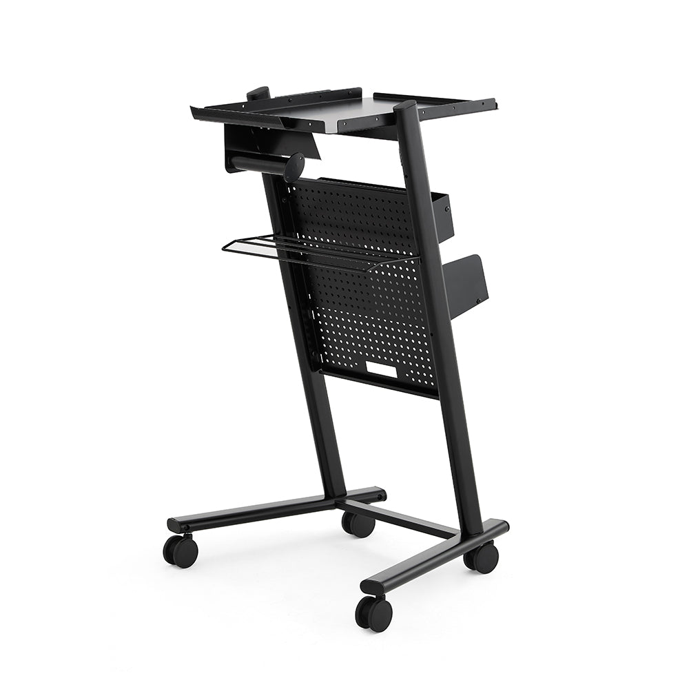 Industrial Modular Salon Trolley - Professional Barber Mobile Workstation with Adjustable Pegboard Storage & 360° Caster Wheels