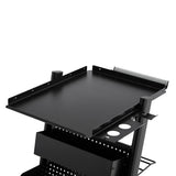 Industrial Modular Salon Trolley - Professional Barber Mobile Workstation with Adjustable Pegboard Storage & 360° Caster Wheels