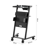 Industrial Modular Salon Trolley - Professional Barber Mobile Workstation with Adjustable Pegboard Storage & 360° Caster Wheels