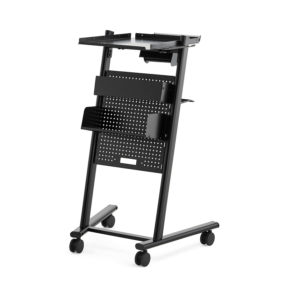 Industrial Modular Salon Trolley - Professional Barber Mobile Workstation with Adjustable Pegboard Storage & 360° Caster Wheels